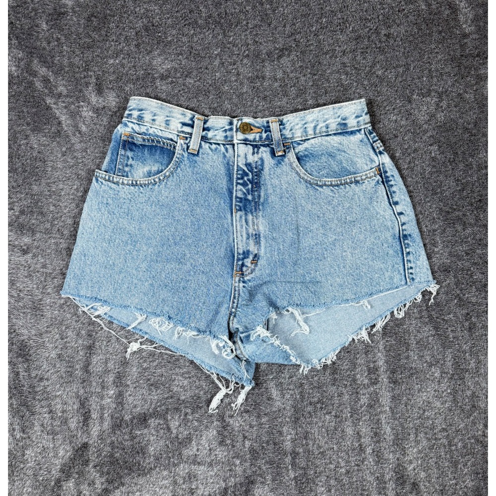 Vintage Zena Jeans Shorts Womens 8 USA Made Acid Wash High Rise Cutoff Denim